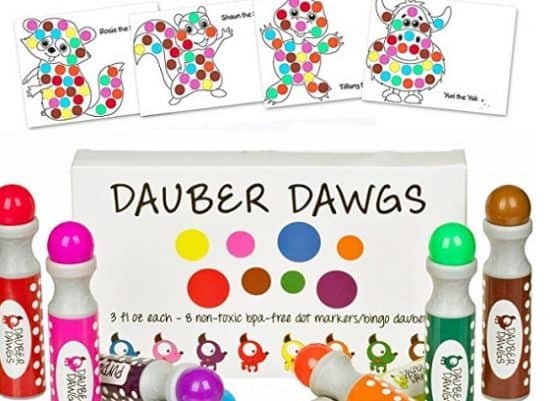 Dauber Dawgs Kids 8 pack Washable Dot Markers e1537502048864