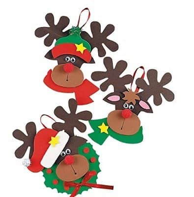 Foam Reindeer Holiday Ornament Kit by Fun Express