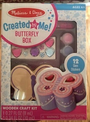 Melissa & Doug Decorate-Your-Own Wooden Heart Box and Wooden Butterfly 