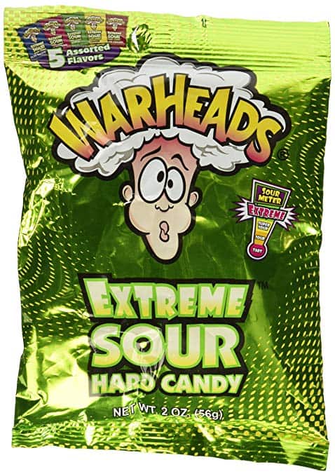 Warheads Extreme Sour Hard Candy Assorted Flavors 2oz.