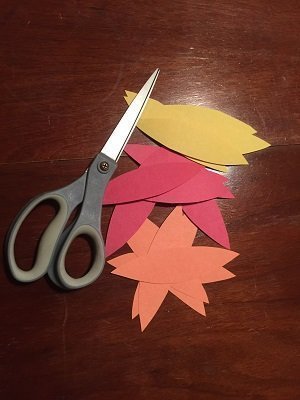 Paper Feathers for Thanksgiving Craft