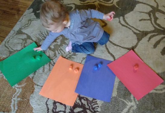 toddler color sorting activity