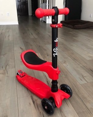Lascoota 2-in-1 Kick Scooter with Removable Seat