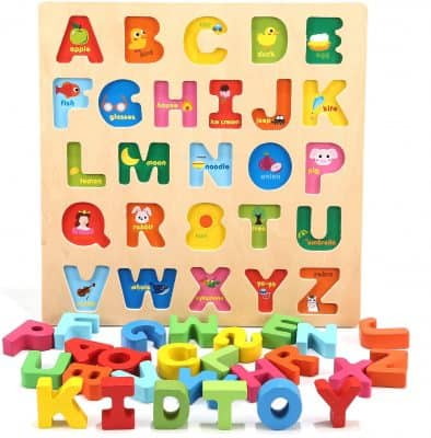 Jamohom Wooden Alphabet Puzzle e1604072299969