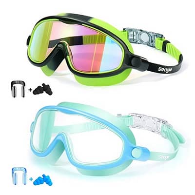 Quick Adjustable Strap Swimming Goggles for Kids OutdoorMaster Kids Swim Goggles 2 Pack 