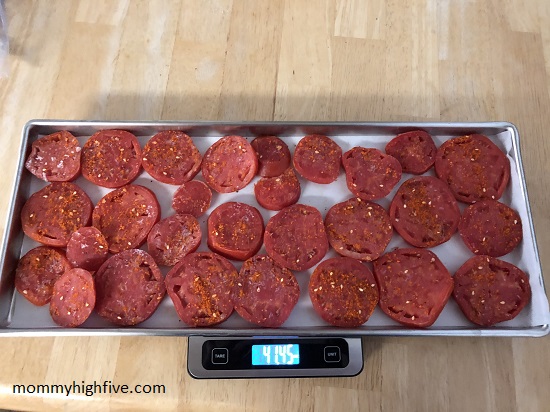 Freeze dried tomatoes
